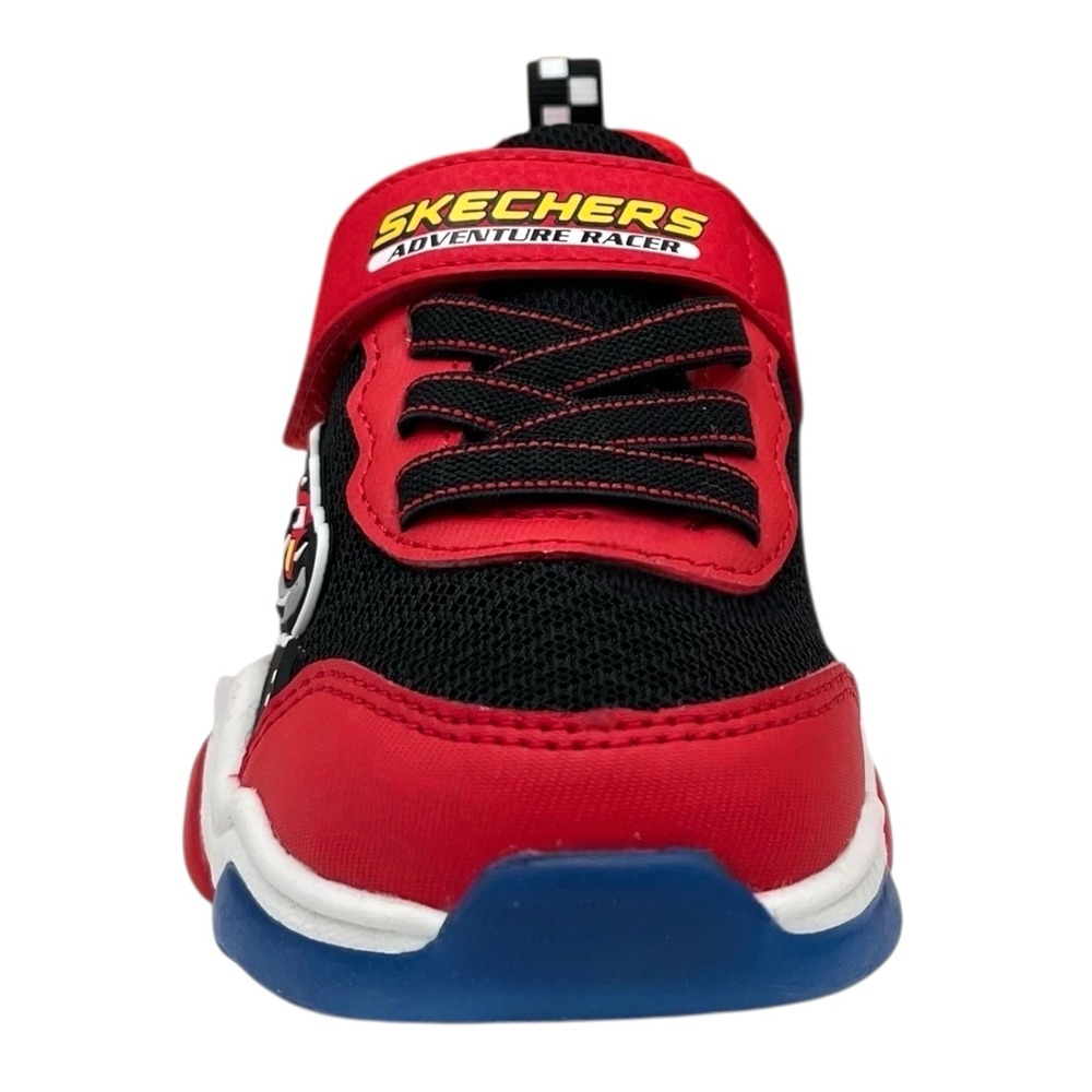 Skechers Toddler Boys Light-up Athletic Shoes Size 10 Slip-on Sneakers Black Red - Picture 6 of 12